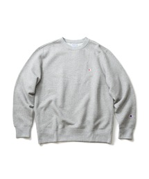 Champion（チャンピオン）の「【CHAMPION/チャンピオン】裏起毛　ワンポイントブランドロゴ刺繍　クルーネックスウェット　トレーナー　サスティナブル素材（スウェット・メンズ）」