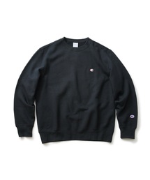 【CHAMPION/チャンピオン】裏起毛 ワンポイントブランドロゴ刺繍 クルーネックスウェット トレーナー サスティナブル素材