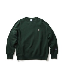 【CHAMPION/チャンピオン】裏起毛 ワンポイントブランドロゴ刺繍 クルーネックスウェット トレーナー サスティナブル素材
