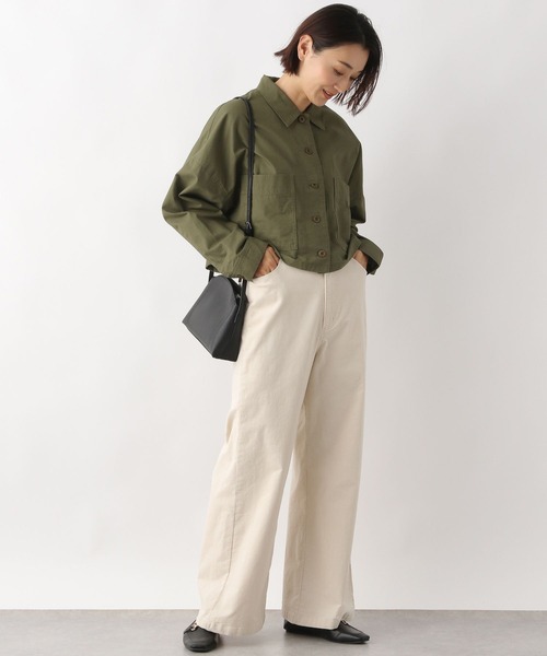 LEPSIM（レプシィム）の「リップストップショートジャケット　352805（ミリタリージャケット・レディース・ベージュ/カーキ・FREE）」の10枚目の写真