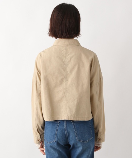 LEPSIM（レプシィム）の「リップストップショートジャケット　352805（ミリタリージャケット・レディース・ベージュ/カーキ・FREE）」の4枚目の写真