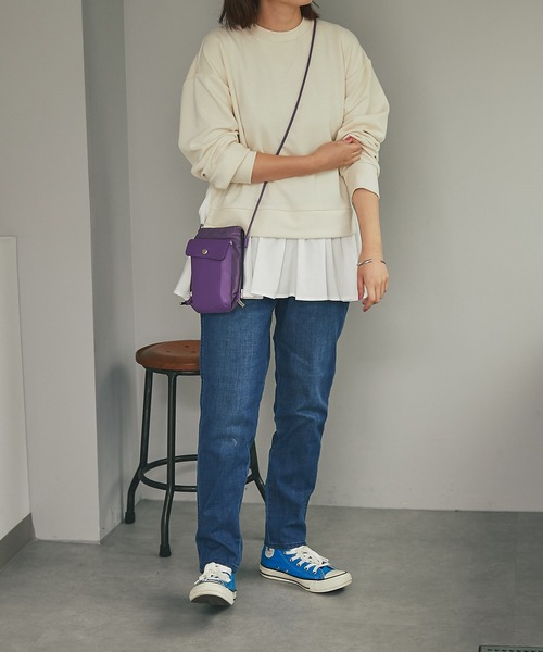 un dix cors（アンディコール）の「シャツドッキングドロップショルダープルオーバー（Tシャツ/カットソー・レディース・ブラック/ベージュ・FREE）」の7枚目の写真