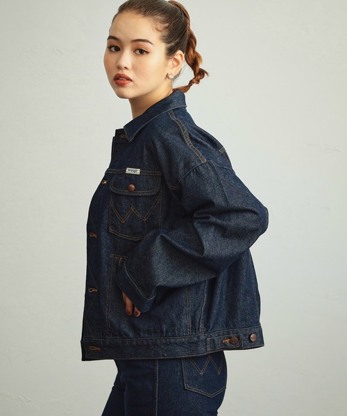 Wrangler（ラングラー）の「124MJ　ライトオンスジャケット（デニムジャケット・レディース・アイボリー/ブルー/ブラウン/グリーン/インディゴブルー・SMALL/MEDIUM）」の22枚目の写真