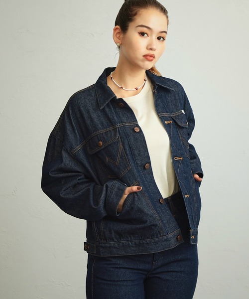 Wrangler（ラングラー）の「124MJ　ライトオンスジャケット（デニムジャケット・レディース・アイボリー/ブルー/ブラウン/グリーン/インディゴブルー・SMALL/MEDIUM）」の21枚目の写真