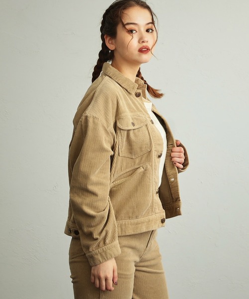 Wrangler（ラングラー）の「124MJ　ライトオンスジャケット（デニムジャケット・レディース・アイボリー/ブルー/ブラウン/グリーン/インディゴブルー・SMALL/MEDIUM）」の13枚目の写真