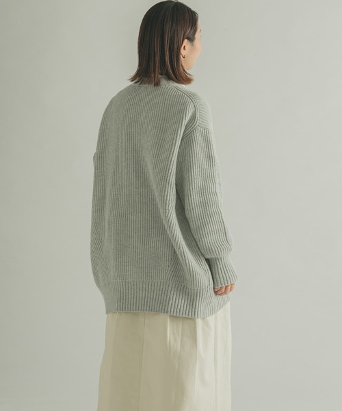 FORK&SPOON(フォークアンドスプーン)の「『WEB/一部店舗限定カラー』FORK&SPOON 両畦ニットカーディガン(ニット/セーター・レディース・ピンク/ブルー/グレー系その他/キャメル・1)」の7枚目の写真