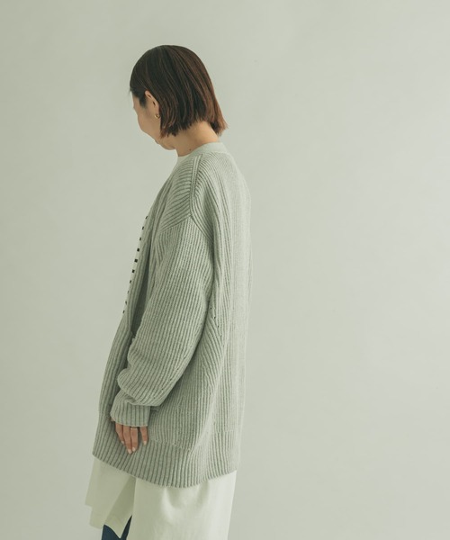 FORK&SPOON(フォークアンドスプーン)の「『WEB/一部店舗限定カラー』FORK&SPOON 両畦ニットカーディガン(ニット/セーター・レディース・ピンク/ブルー/グレー系その他/キャメル・1)」の15枚目の写真