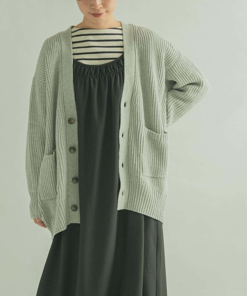 FORK&SPOON(フォークアンドスプーン)の「『WEB/一部店舗限定カラー』FORK&SPOON 両畦ニットカーディガン(ニット/セーター・レディース・ピンク/ブルー/グレー系その他/キャメル・1)」の17枚目の写真