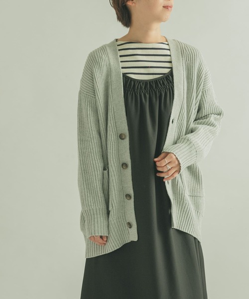 FORK&SPOON(フォークアンドスプーン)の「『WEB/一部店舗限定カラー』FORK&SPOON 両畦ニットカーディガン(ニット/セーター・レディース・ピンク/ブルー/グレー系その他/キャメル・1)」の18枚目の写真