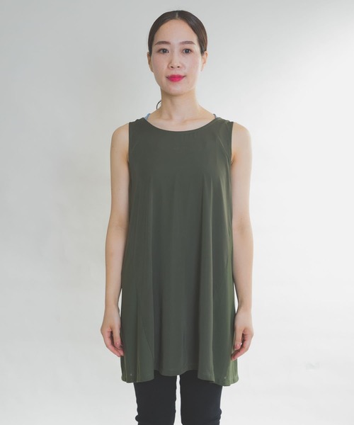 URBAN RESEARCH Sonny Label（アーバンリサーチサニーレーベル）の「SLAB Flare Tanktop（タンクトップ・レディース・ブラック/カーキ・FREE）」の6枚目の写真