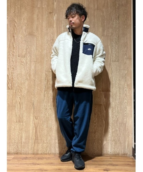 CAMP7（キャンプセブン）の「【CAMP7】ボアスタンドジャケット（ブルゾン・メンズ・ベージュ/ネイビー/オフホワイト・M/L/XL）」の17枚目の写真