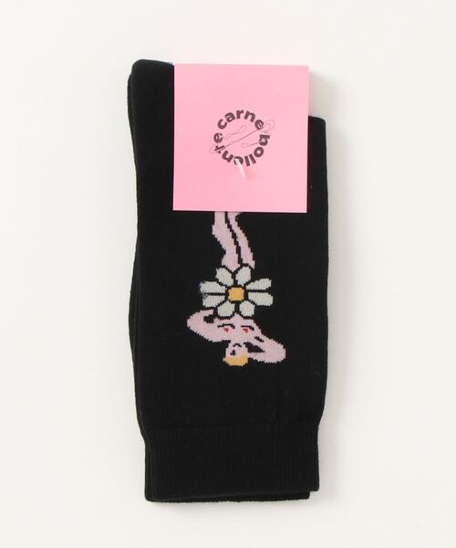Carne Bollente（カルネボレンテ）の「【Carne Bollente】DAISIES OF DESIRE SOCKS（ソックス/靴下・メンズ・ホワイト/ブラック・L/S）」の3枚目の写真