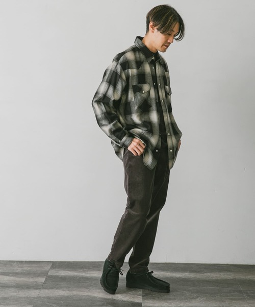 URBAN RESEARCH DOORS(アーバンリサーチドアーズ)の「オンブレチェックウエスタンシャツ(シャツ/ブラウス・メンズ・ブラック/レッド/グリーン・MEDIUM/LARGE)」の6枚目の写真