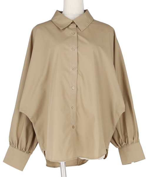 coca(coca)(コカ)の「ビックシルエットドルマンシャツ(シャツ/ブラウス・レディース・ダークベージュ/ホワイト・M/L)」の15枚目の写真