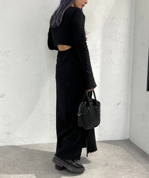 apres jour mignon | バックシャンロングスリーブリブワンピース【ZOZOTOWN限定アイテム】(ワンピース)