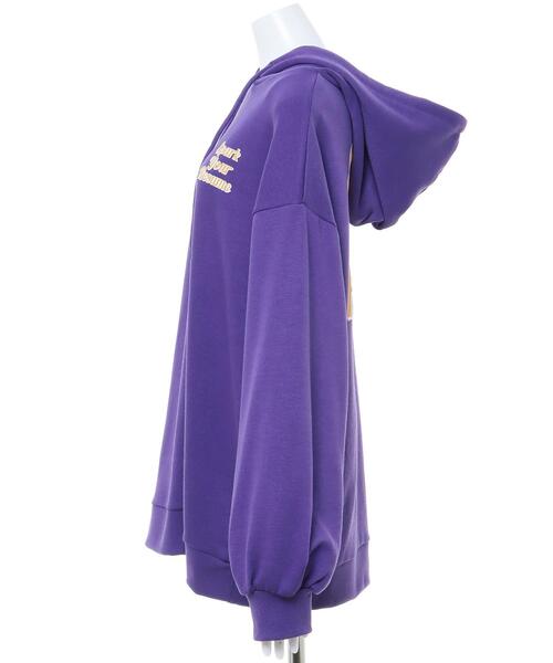 INGNI（イング）の「BACK発泡ロゴチュニックパーカー（パーカー・レディース・オートミール/パープル/ブラック・M）」の14枚目の写真