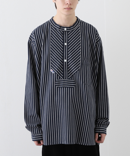 417 EDIFICE（フォーワンセブンエディフィス）の「【MODAS / モダス】 Fischehemd ART08009（シャツ/ブラウス・メンズ・ネイビー/ダークブルー・MEDIUM/X-LARGE/LARGE）」の18枚目の写真