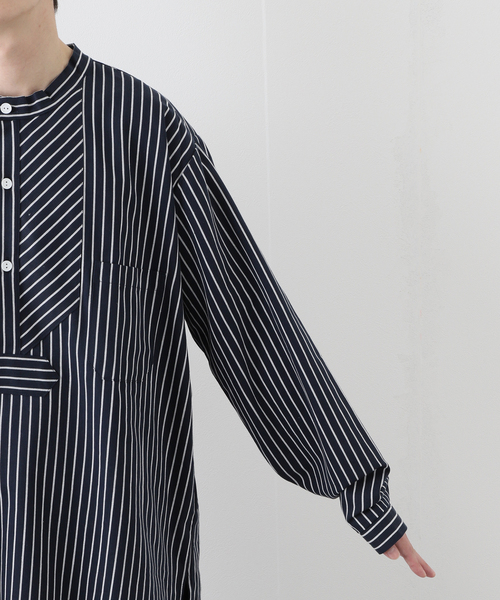 417 EDIFICE（フォーワンセブンエディフィス）の「【MODAS / モダス】 Fischehemd ART08009（シャツ/ブラウス・メンズ・ネイビー/ダークブルー・MEDIUM/X-LARGE/LARGE）」の3枚目の写真