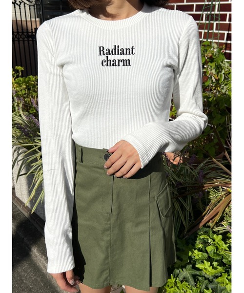 PHILLY（フィリー）の「フロントロゴリブトップス（Tシャツ/カットソー・レディース・ブラック/ホワイト・FREE）」の2枚目の写真