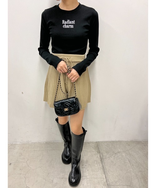 PHILLY（フィリー）の「フロントロゴリブトップス（Tシャツ/カットソー・レディース・ブラック/ホワイト・FREE）」の7枚目の写真