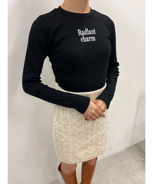 PHILLY（フィリー）の「フロントロゴリブトップス（Tシャツ/カットソー・レディース・ブラック/ホワイト・FREE）」の8枚目の写真