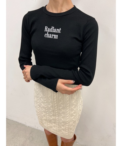 PHILLY（フィリー）の「フロントロゴリブトップス（Tシャツ/カットソー・レディース・ブラック/ホワイト・FREE）」の9枚目の写真