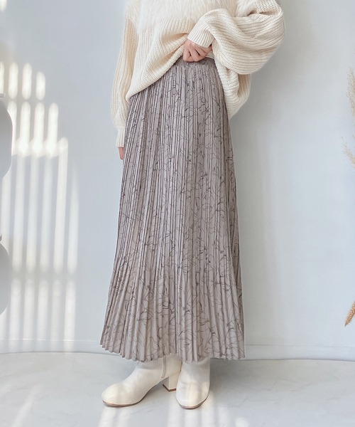 AS KNOW AS plus（アズノゥアズプラス）の「♪ゆらり消しプリーツスカート（スカート・レディース・ベージュ系その他/ホワイト系その他/ブラウン系その他/ブラック系その他・FREE）」の3枚目の写真