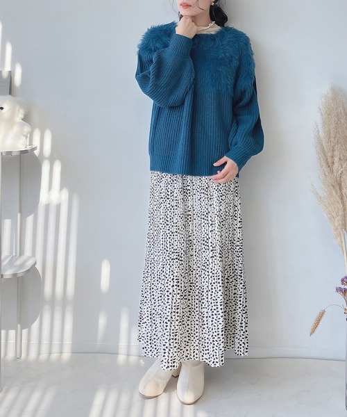 AS KNOW AS plus（アズノゥアズプラス）の「♪ゆらり消しプリーツスカート（スカート・レディース・ベージュ系その他/ホワイト系その他/ブラウン系その他/ブラック系その他・FREE）」の6枚目の写真