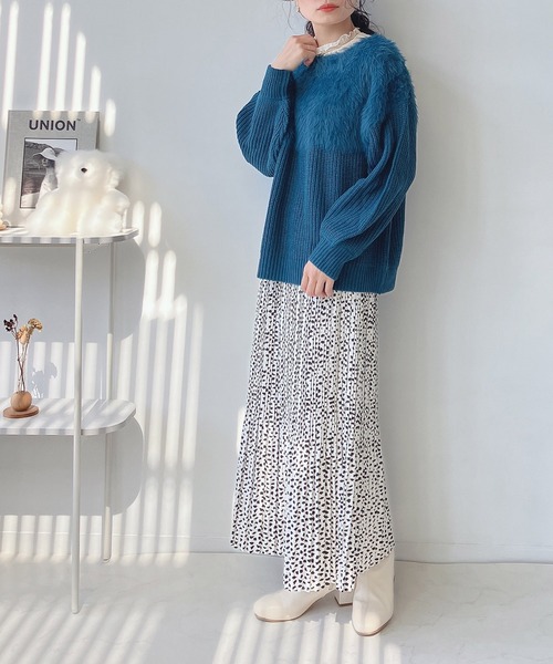 AS KNOW AS plus（アズノゥアズプラス）の「♪ゆらり消しプリーツスカート（スカート・レディース・ベージュ系その他/ホワイト系その他/ブラウン系その他/ブラック系その他・FREE）」の7枚目の写真