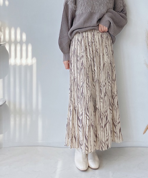 AS KNOW AS plus（アズノゥアズプラス）の「♪ゆらり消しプリーツスカート（スカート・レディース・ベージュ系その他/ホワイト系その他/ブラウン系その他/ブラック系その他・FREE）」の8枚目の写真