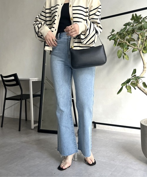 セール】フレアデニムパンツ（デニムパンツ）｜prose verse