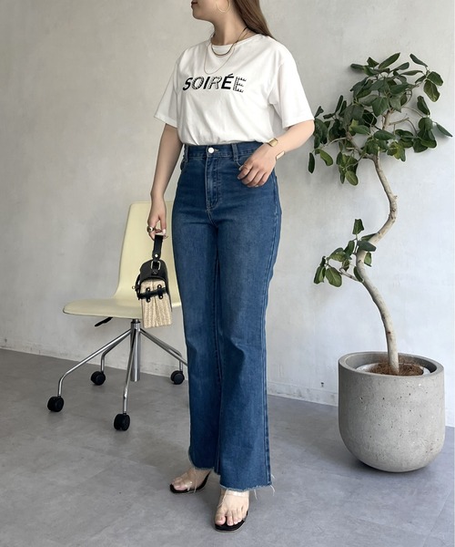 prose verse(プロズヴェール)の「フレアデニムパンツ(デニムパンツ・レディース・インディゴブルー/ブルー/サックスブルー・MEDIUM/LARGE/SP/MP/MT/LP/LT)」の9枚目の写真