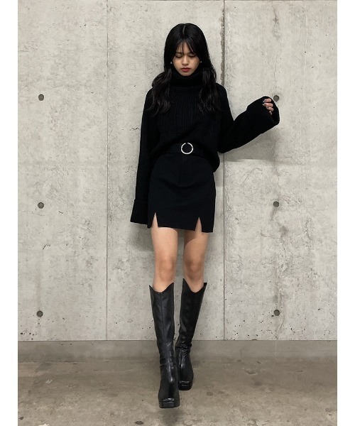 ENVYM（アンビー）の「ウエスタンロングブーツ（ブーツ・レディース・ブラック・23/24/25）」の7枚目の写真