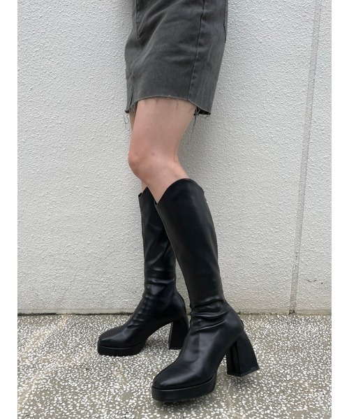 ENVYM（アンビー）の「ウエスタンロングブーツ（ブーツ・レディース・ブラック・23/24/25）」の3枚目の写真