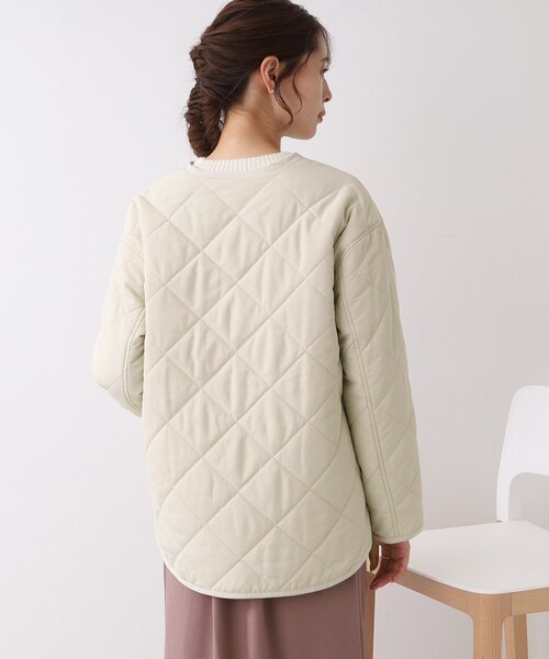 DRESKIP（ドレスキップ）の「◆【撥水/吸湿発熱/追加生産】今年は断然ショート丈！　キルトジャケット（ブルゾン・レディース・ブラック/グレー/カーキ・02/03）」の11枚目の写真