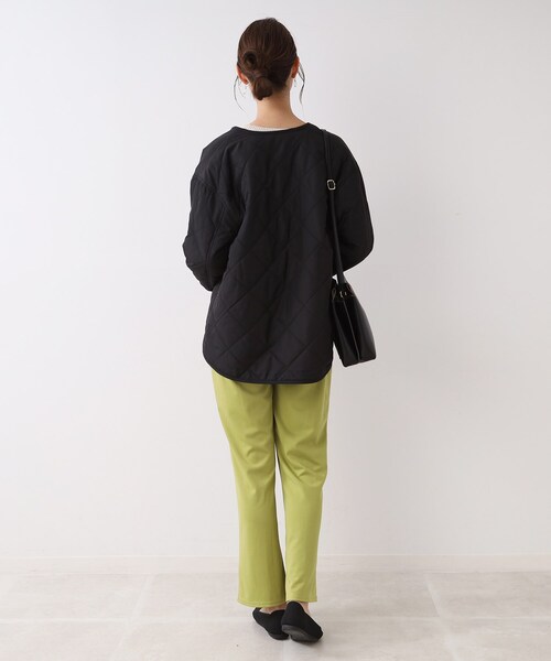 DRESKIP（ドレスキップ）の「◆【撥水/吸湿発熱/追加生産】今年は断然ショート丈！　キルトジャケット（ブルゾン・レディース・ブラック/グレー/カーキ・02/03）」の16枚目の写真