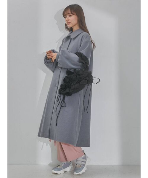 merry jenny（メリージェニー）の「frilly gather shoulder bag（ショルダーバッグ・レディース・アイボリー/ブラック・FREE）」の9枚目の写真