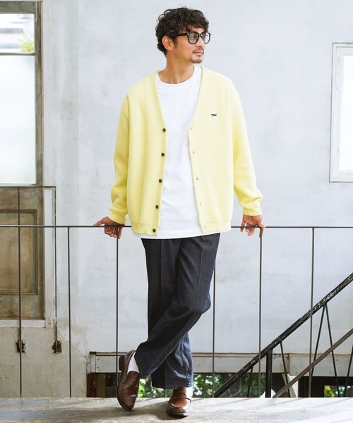 PENNEYS（ぺニーズ）の「【PENNEY'S（ペニーズ）×BAYFLOW】FOXニットカーディガン（カーディガン/ボレロ・メンズ・ベージュ/ネイビー/イエロー/ブラック・MEDIUM/LARGE）」の5枚目の写真