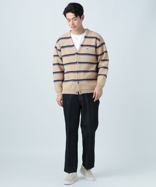 PENNEYS（ぺニーズ）の「【PENNEY'S（ペニーズ）×BAYFLOW】FOXニットカーディガン（カーディガン/ボレロ・メンズ・ベージュ/ネイビー/イエロー/ブラック・MEDIUM/LARGE）」の9枚目の写真