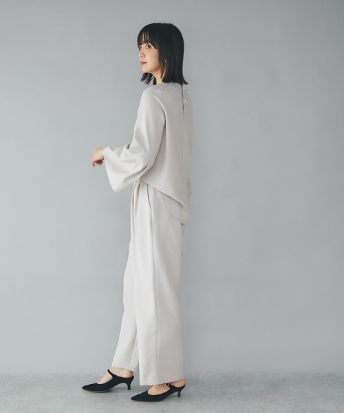 RIVE DROITE(リヴドロワ)の「オフィスにもキレイ見えパンツ/ツイルワイドパンツ(その他パンツ・レディース・グレー/ネイビー・FREE)」の7枚目の写真