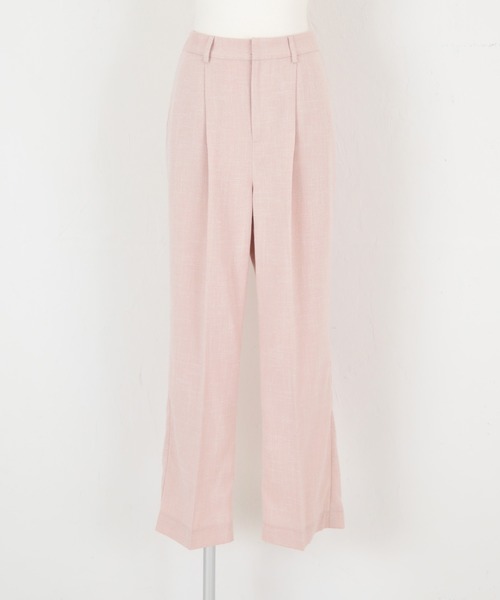 titivate（ティティベイト）の「ｾﾝﾀｰﾌﾟﾚｽﾘﾈﾝﾗｲｸｾﾐﾜｲﾄﾞﾊﾟﾝﾂ（その他パンツ・レディース・パープル/ピンク/ライトベージュ/ブラック・S/M/L）」の12枚目の写真