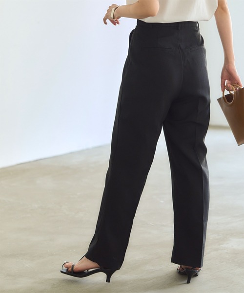 titivate（ティティベイト）の「ｾﾝﾀｰﾌﾟﾚｽﾘﾈﾝﾗｲｸｾﾐﾜｲﾄﾞﾊﾟﾝﾂ（その他パンツ・レディース・パープル/ピンク/ライトベージュ/ブラック・S/M/L）」の21枚目の写真