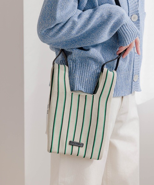 niko and...（ニコアンド）の「オリジナルニット2WAYショルダーバッグ（ショルダーバッグ・レディース・ブラック/イエロー/ブルー/その他1/アイボリー・0）」の2枚目の写真