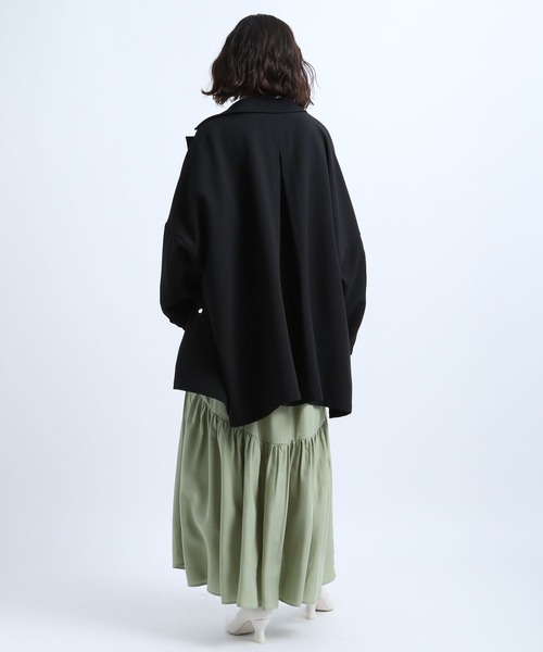eL（エル）の「【eL】Tent Middle Coat/184942（トレンチコート・レディース・カーキ/ブラック/ベージュ・FREE）」の7枚目の写真