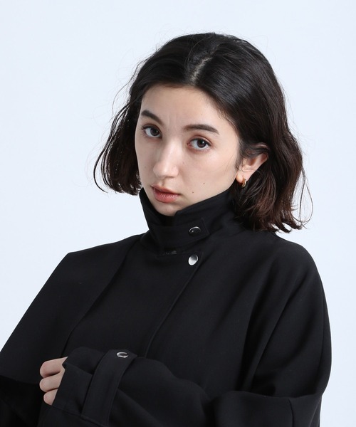 eL（エル）の「【eL】Tent Middle Coat/184942（トレンチコート・レディース・カーキ/ブラック/ベージュ・FREE）」の10枚目の写真