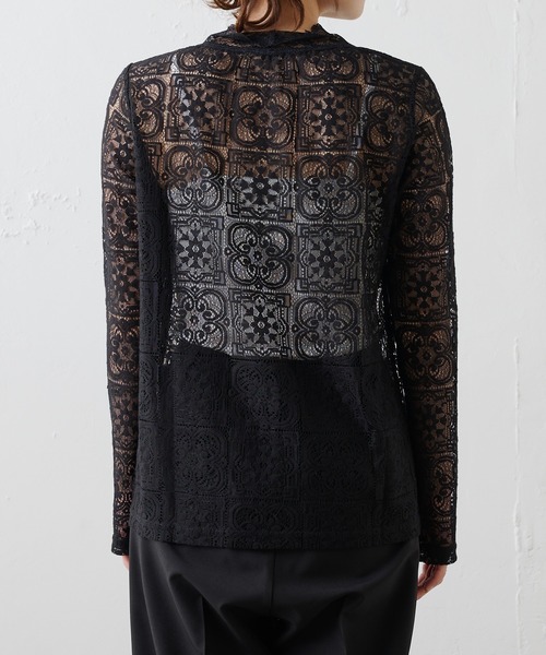 PUAL CE CIN（ピュアルセシン）の「ラッセルレースプルオーバー（Tシャツ/カットソー・レディース・オフホワイト/ブラック・FREE）」の18枚目の写真