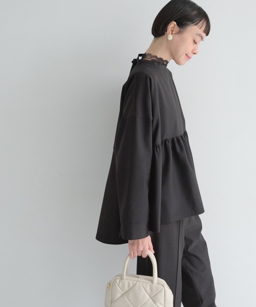 PUAL CE CIN（ピュアルセシン）の「ラッセルレースプルオーバー（Tシャツ/カットソー・レディース・オフホワイト/ブラック・FREE）」の14枚目の写真