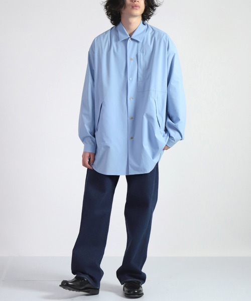 WOOLRICH（ウールリッチ）の「[WOOLRICH] ANYTIME LONG SHIRT エニータイムロングシャツ（シャツ/ブラウス・メンズ・サックスブルー・M/L）」の7枚目の写真