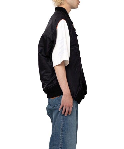 Maison MIHARA YASUHIRO（メゾンミハラヤスヒロ）の「Hollowed-Out MA-1 Vset（ベスト・メンズ・カーキ・46）」の5枚目の写真