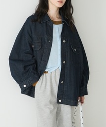 【forksy.】<モンスターシリーズ>オーバーサイズ2Wayシルエットデニムジャケット